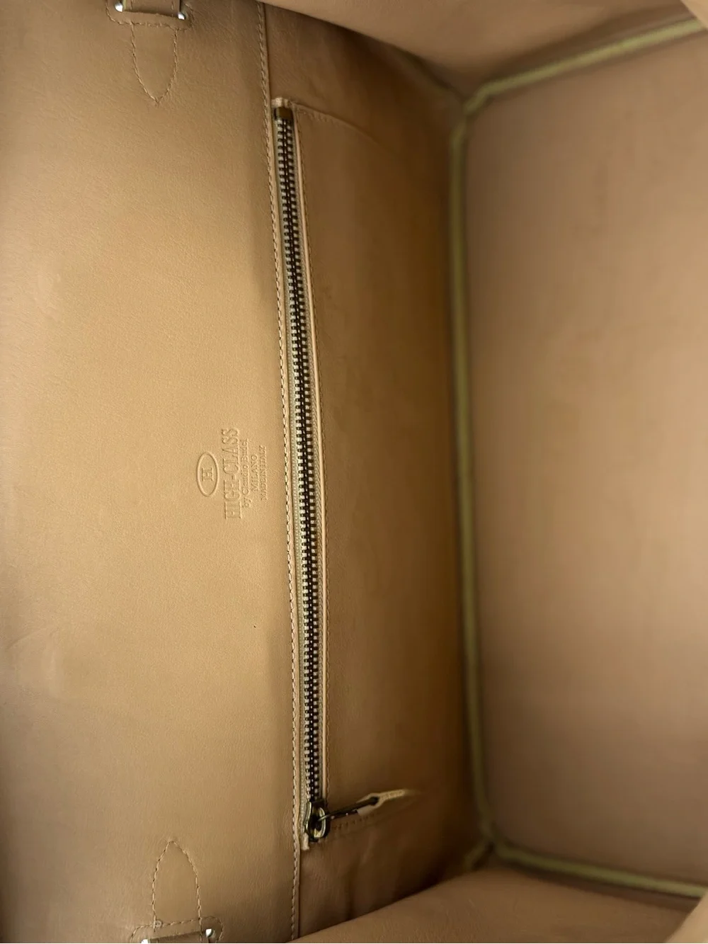 🇮🇹HIGH-CLASS by Claudio Budel 1971 MILANO 35 Bag in Beige • Made in ITALY - Picture 12 of 16